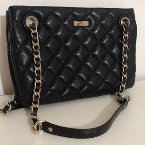 Kate Spade Leather Quilted Purse With Chain Straps